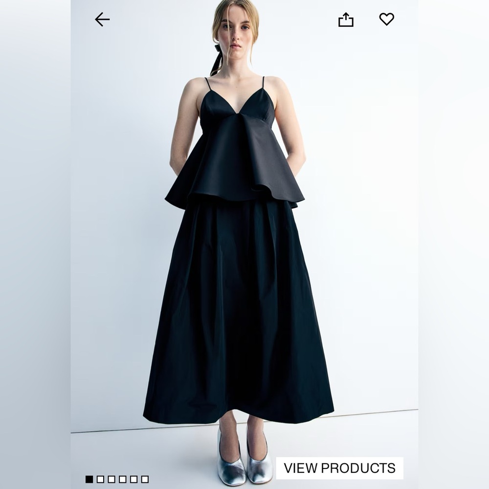 H&M Black Midi Skirt